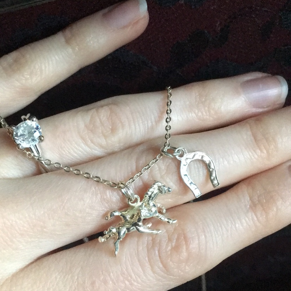 ❌SOLD❌ Sterling Silver Horse Charm Necklace